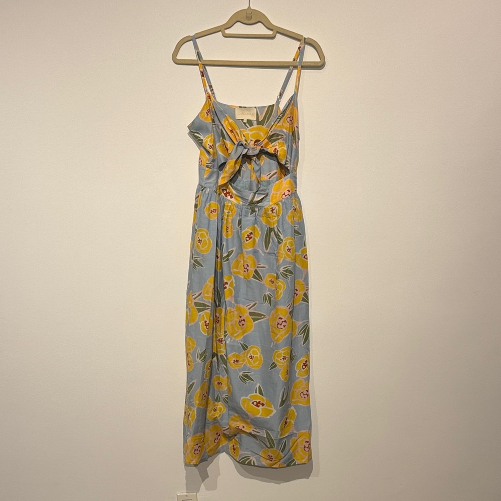Floral Blue and Yellow Women's Dress